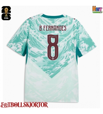 Portugal Bruno Fernandes #8 Bortatröja VM 2026 Kortärmad